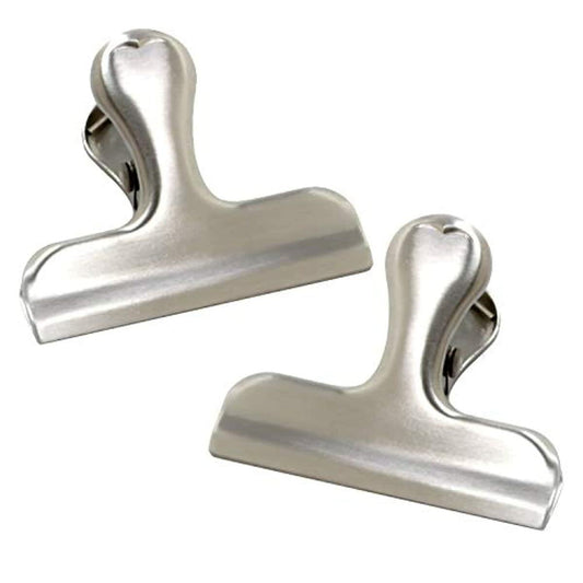 Norpro 168 Stainless Steel Bag Clips, 2-Piece, Silver