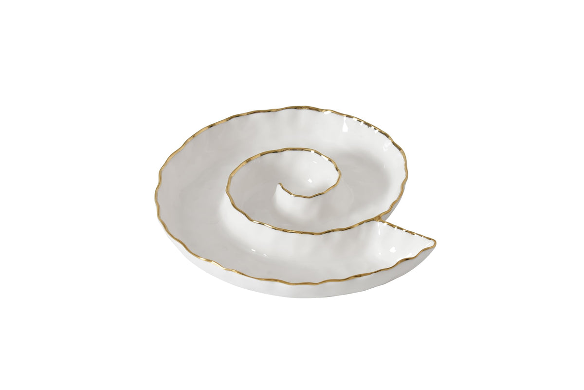 Pampa Bay Dishware Place Setting, Medium, White and Gold
