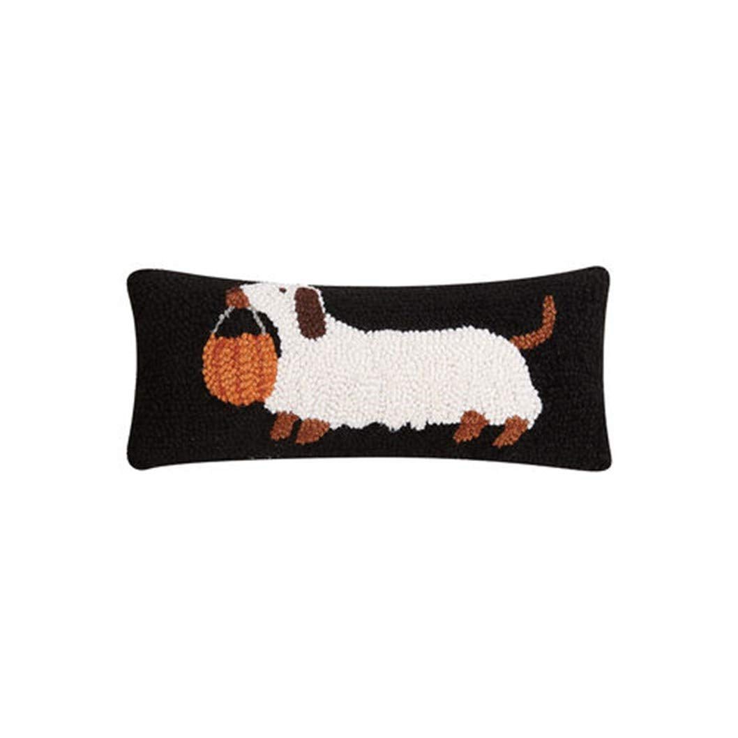 Peking Handicraft 31TG833C05OB Halloween Dachshund Hook Pillow, 12-inch Length