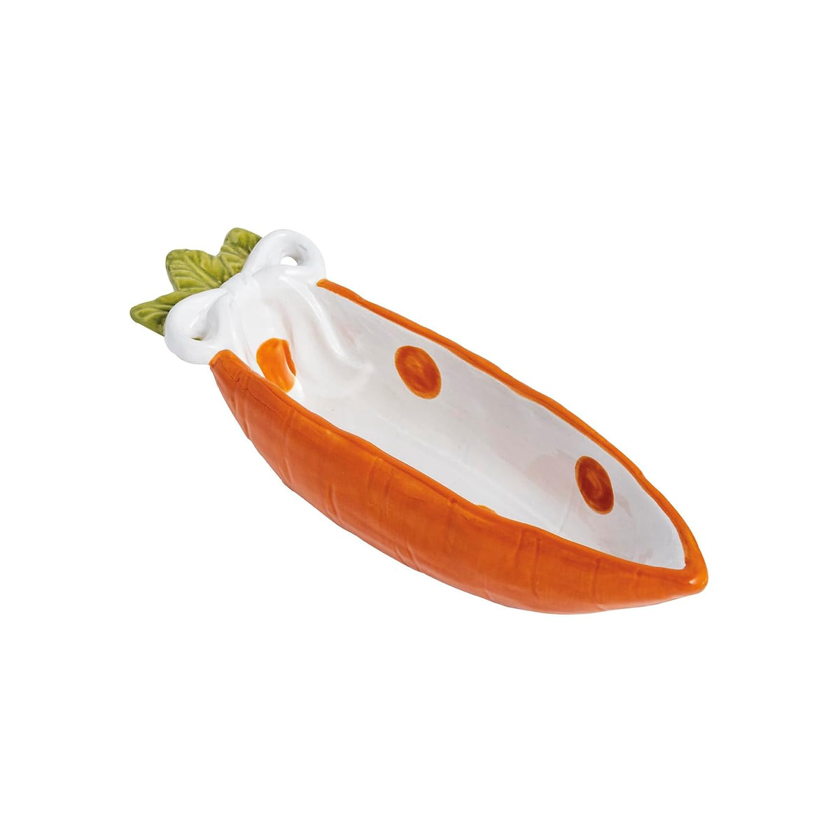 Mud Pie Dishware Bowl, 2" x 7", White Polka Dot