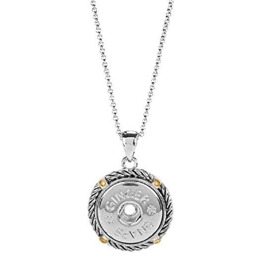 TGB Brands Ginger Snaps Mixed Metal Spur Necklace | Interchangeable & Adjustable Snap Jewelry Collection | Button Charms for Necklaces, Bracelets & Rings | Standard Size | SN96-15