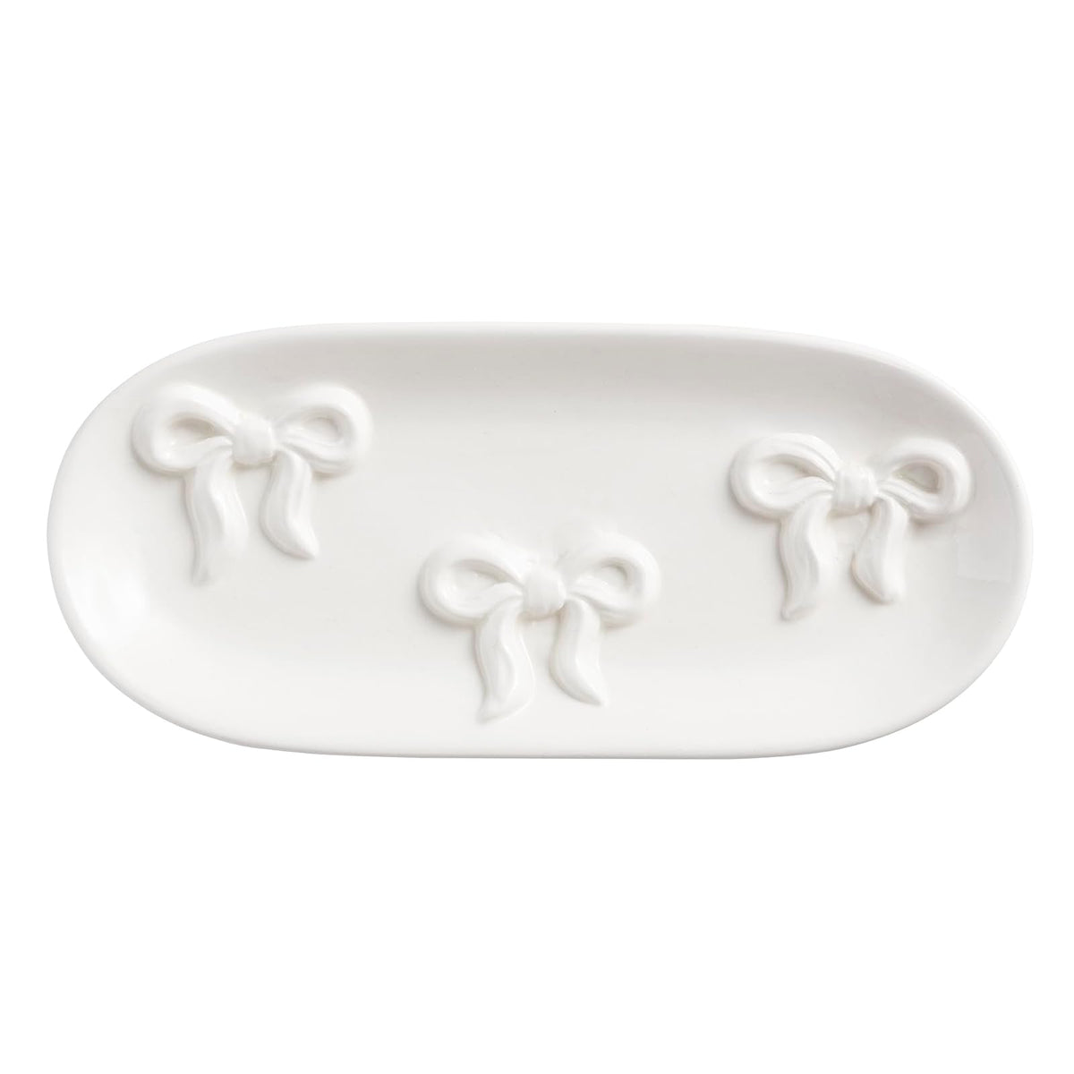 Mud Pie Tray, 9" x 4" x 0.5", White