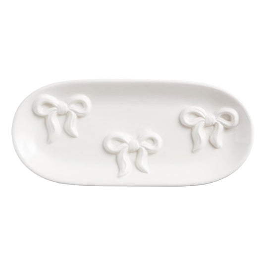 Mud Pie Tray, 9" x 4" x 0.5", White