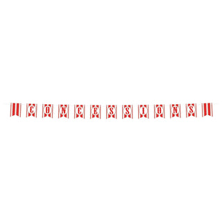Beistle Concessions Pennant Banner, 6" x 10', Red/White