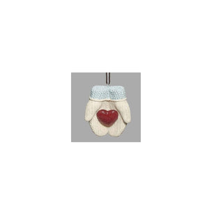 Roman Hanging Ornament, 3.5-inch, Red, White