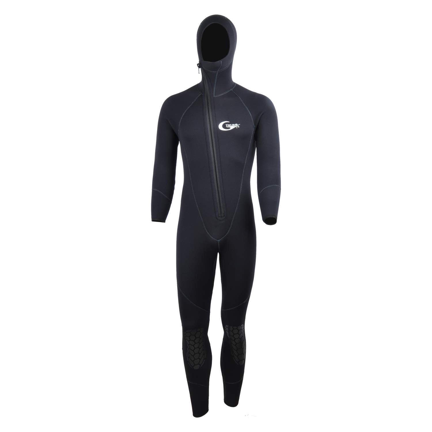 Yonsub Full Wetsuits-3mm Wetsuit-Mens Neoprene Diving Suit Front Zipper Hoodie Snorkeling Surfing Suits High Elasticity Long Sleeve - Diving Water Sports Solid Colored Autumn Winter Spring Summer