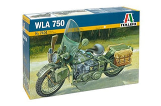 MRC Italeri Harley Davidson WLA 750 WWII Military Motorcycle 1:9 Scale - Plastic Model Kit 7401