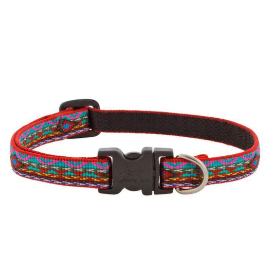 Lupine Pet Dog Collar 1/2" Wide El Paso Design adjusts 10-16" Long