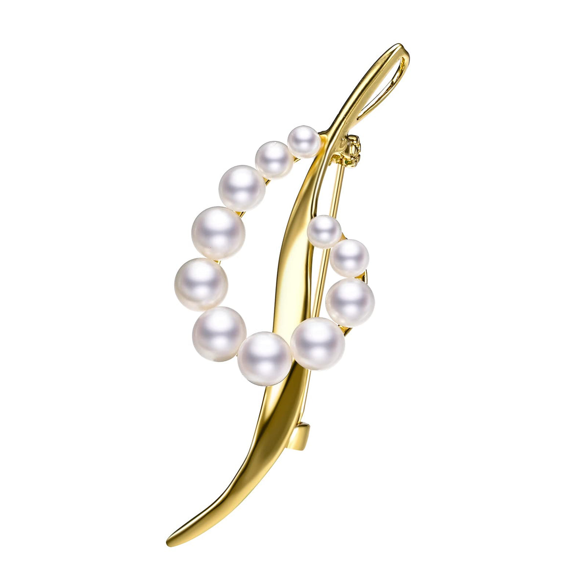 TIMELESS. PEARL Apparel Pin, 2 1/4" * 3/4" or 6cm * 2cm, White