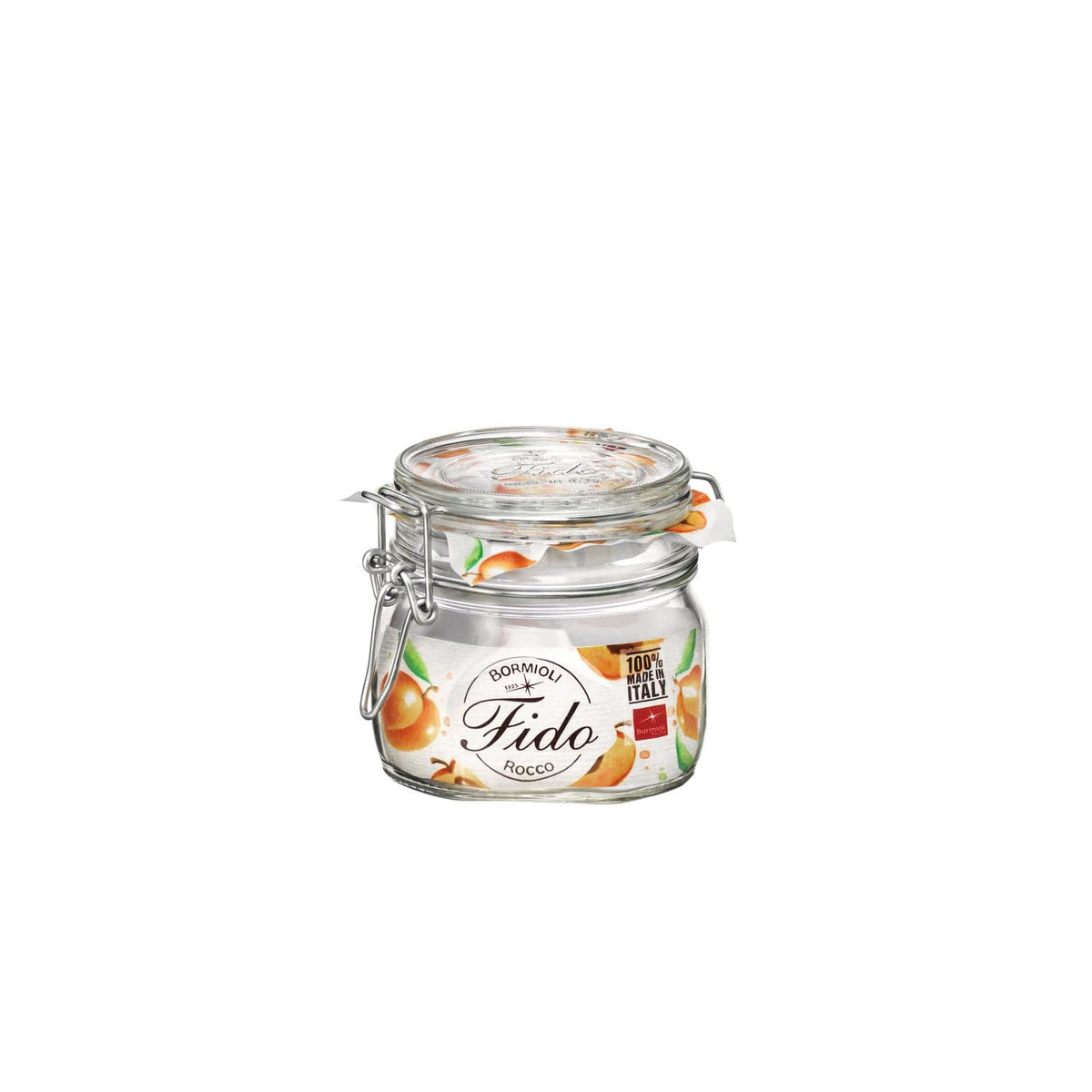 Bormioli Rocco Food Storage Container, 1 EA, Transparent/Green
