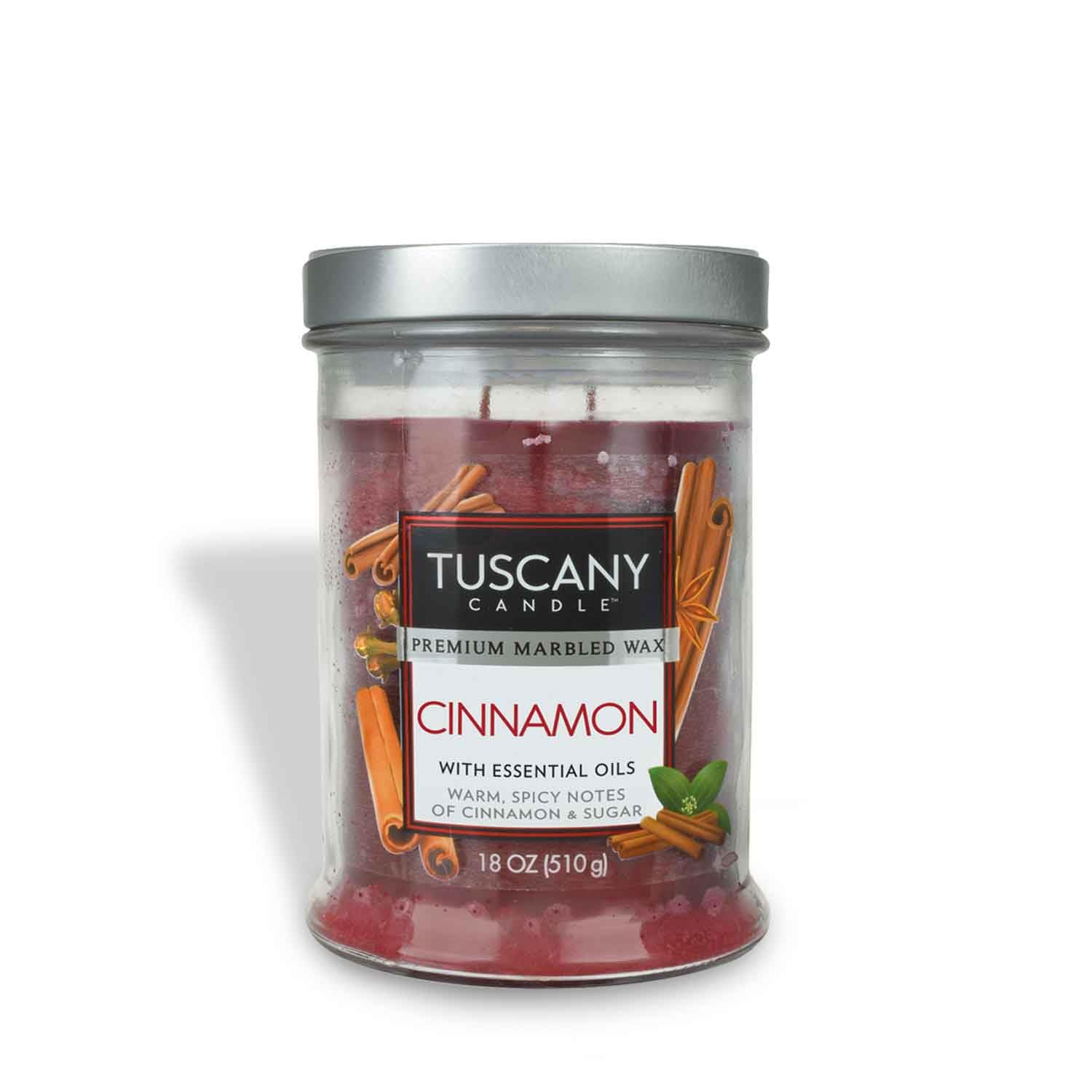 Langley Empire Candle Tuscany, Mottled, Bronze Lid, 18-Ounce, Cinnamon