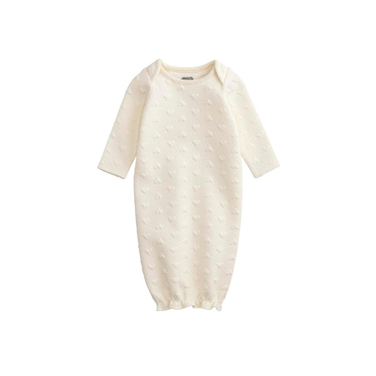 Mud Pie Nightgown Nightshirt, 0-3 Months, White