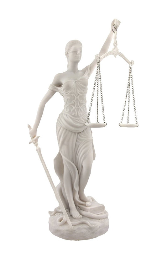 Pacific Trading Giftware Things2Die4 Desktop Lady Justice Marble Finish Statue Justicia Law Scale
