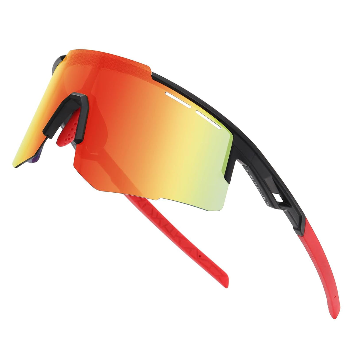 DUCO Sunglasses, One Size, Black Frame Revo Orange