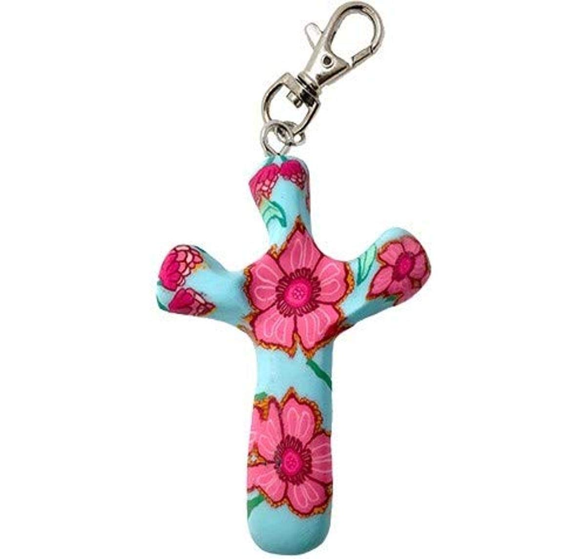 Calypso Studios by First & Main 3" Pink Garden Comforting Clay Cross Clip