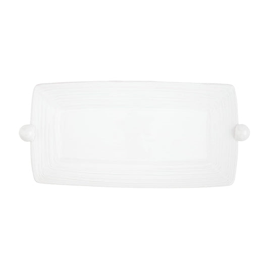 Mud Pie Dishware Plate, 8 3/4" x 14", White