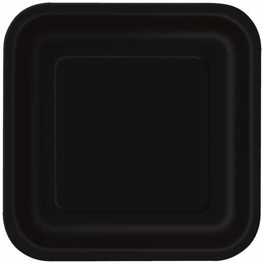 Unique Industries Party Tableware, 16 Count (Pack of 1), Black