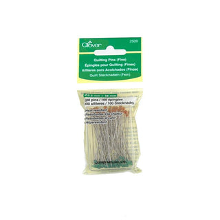 Clover 1.9 Inch Quilting Pins Fine, Glass Head, Set of 100