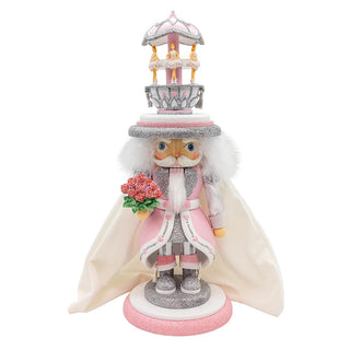 Hollywood Nutcrackers Figurine, 18.5 inches, Silver & Pink