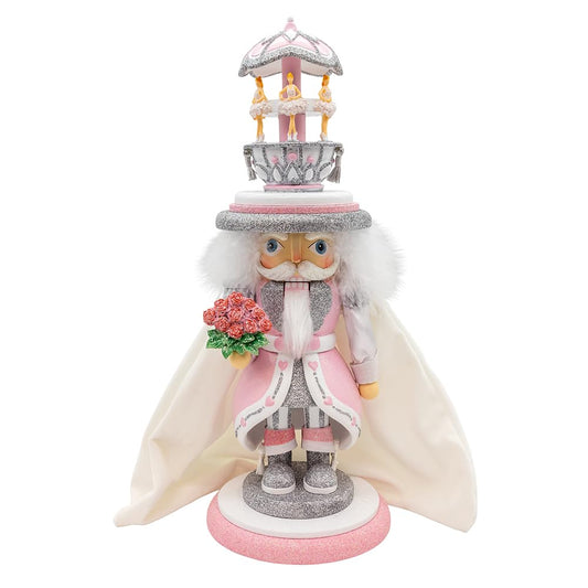 Hollywood Nutcrackers Figurine, 18.5 inches, Silver & Pink