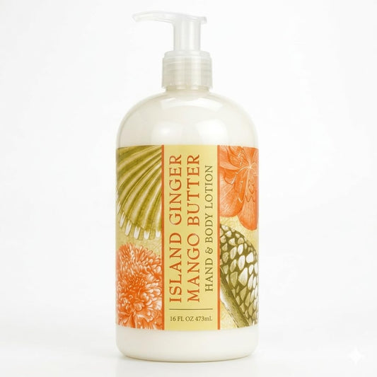 Greenwich Bay Trading Company 16 fl oz Shea Butter Lotion (Botanical Collection Island Ginger Mango Butter)