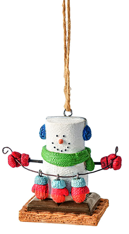 Ganz MX179679 S'Mores with Mittens Hanging Ornament, 2.63 Inches Height, Multicolor
