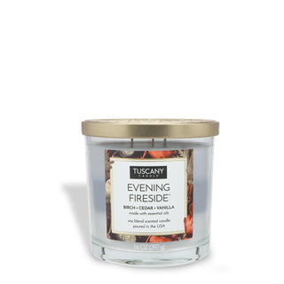 Empire Candle Tuscany Fireside Evening 3-Wick Glass Jar Candle