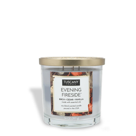 Empire Candle Tuscany Fireside Evening 3-Wick Glass Jar Candle