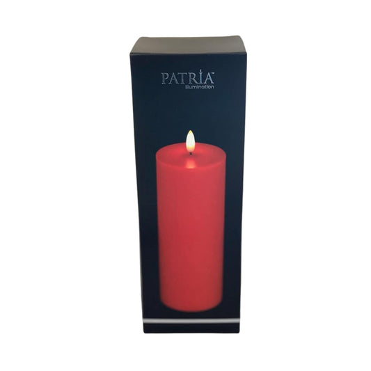 8" Patria Red LED Candle