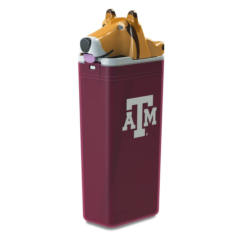 FUNTOPS Reusable Water Bottle | Officially Licensed NCAA Sports Bottle | BPA Free | Dishwasher Safe | Collie Reveille Mascot | 12oz Drink in the Box - Texas A&amp;M University