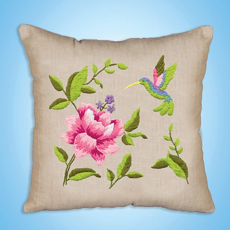 Design Works Crafts Inc. Hummingbird Crewel Pillow Kit, Multi