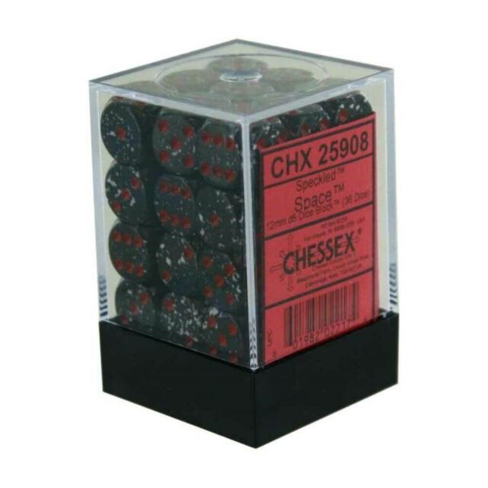 Chessex Dice Block with 36 d6 Speckled Space