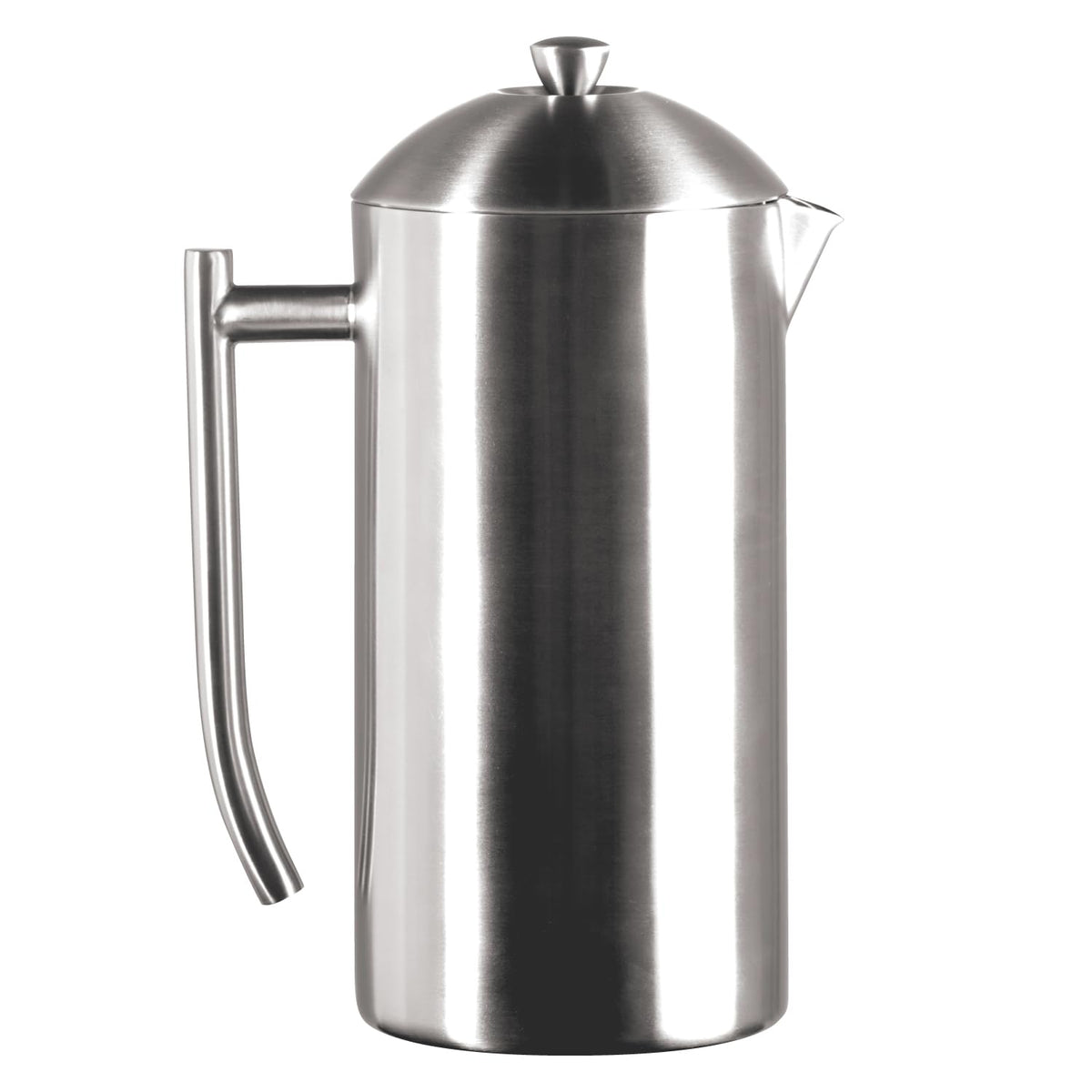 Frieling Double-Walled Stainless-Steel French Press Coffee Maker, Brushed, 44 Ounces