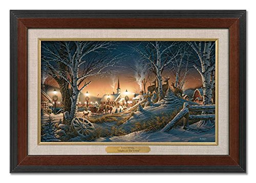 Night on the Town Framed Walnut Master Stroke by Terry Redlin