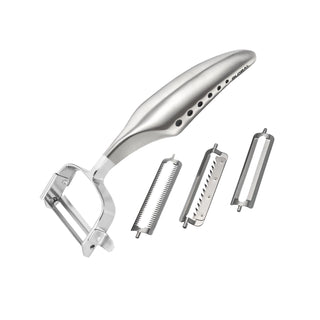 Global Bladed Food Peeler, Medium, Silver
