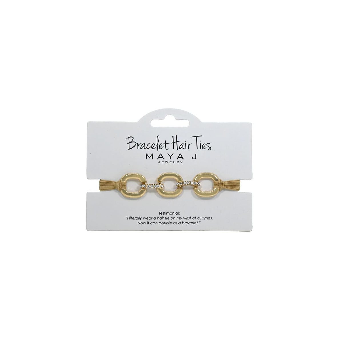 Maya J Hair Tie, 1 Count (Pack of 1), Beige-o