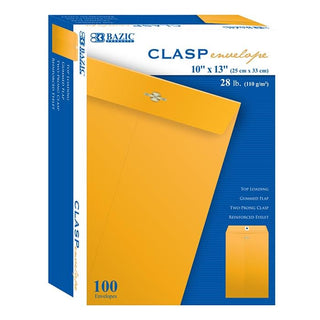 BAZIC PRODUCTS Envelope, 10 x 13 inches, Brown
