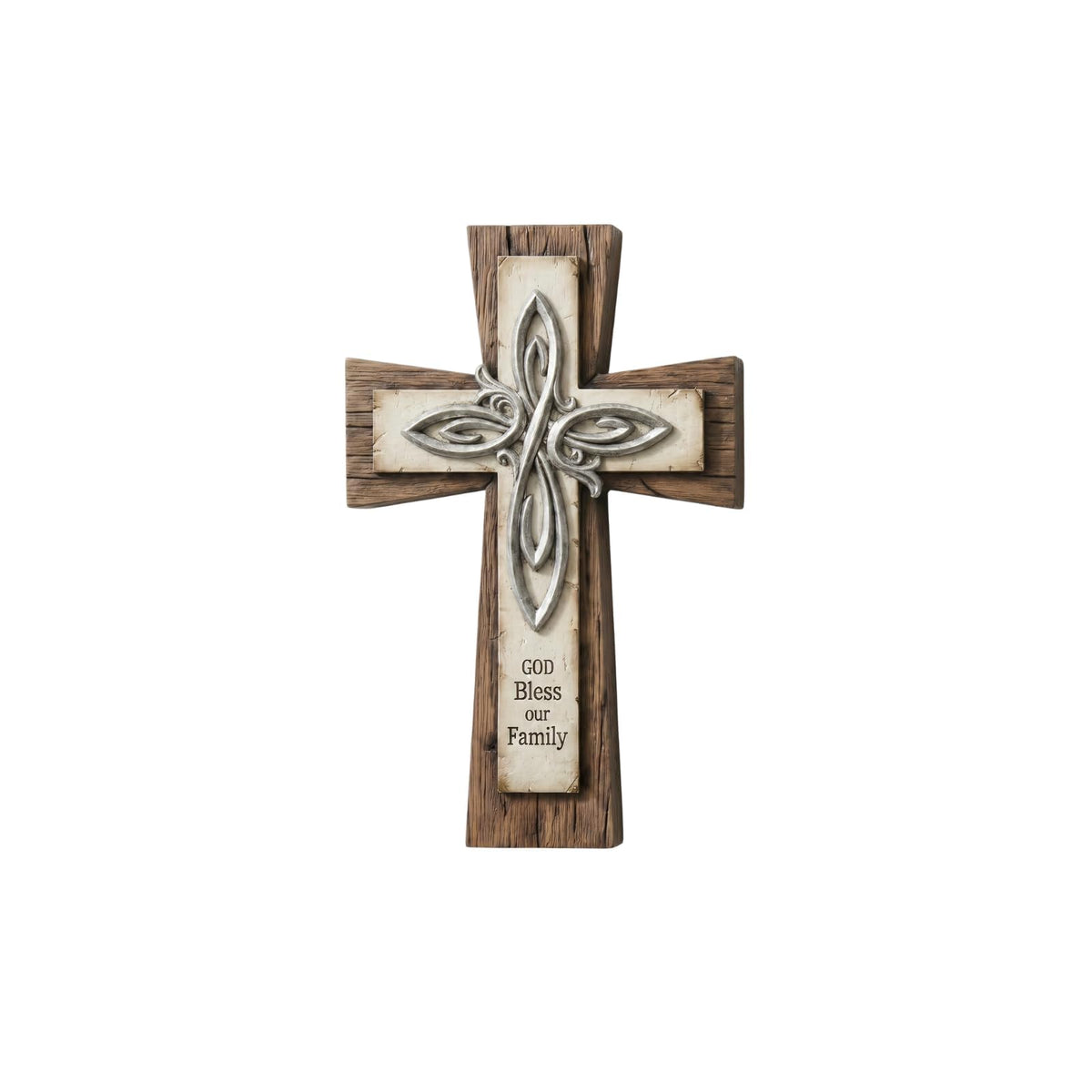 Comfy Hour Wall Art, 8.7"L x 0.6"W, Brown, Cream, Metallic