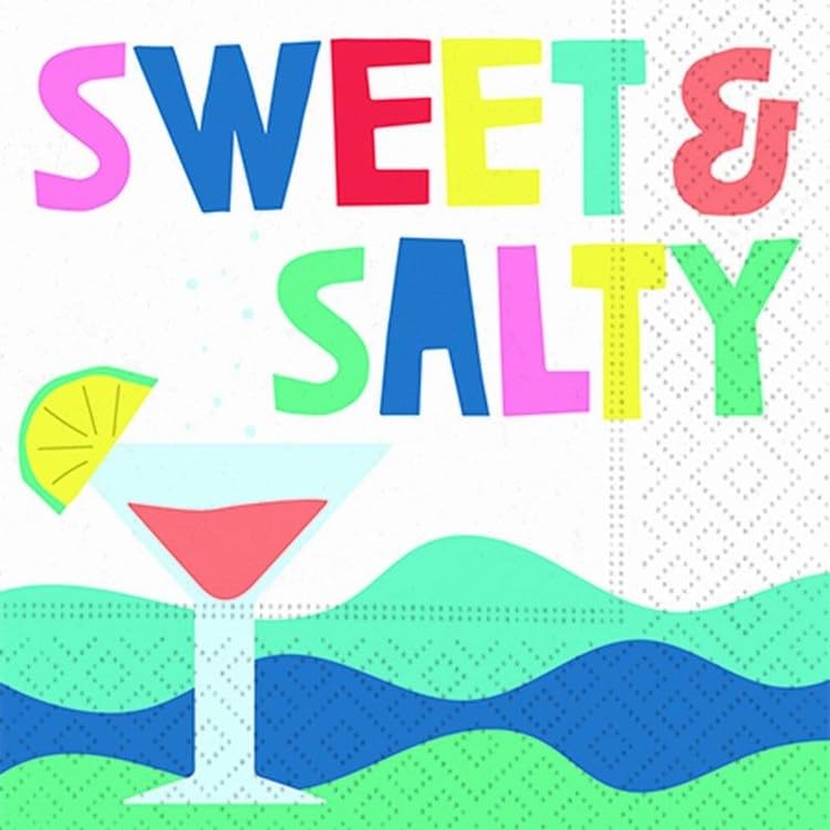 DESIGN DESIGN Sweet and Salt Beverage Napkin, Party Supplies