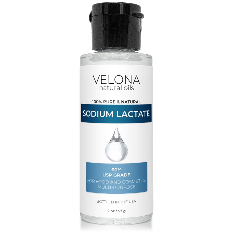 velona Sodium Lactate 60% - 2 oz | USP Grade Natural Preservative | For Soap Making & Lotions | Harder Bar of Soap, pH Regulator, Glycerin substitute, Provides and Keep Moisture