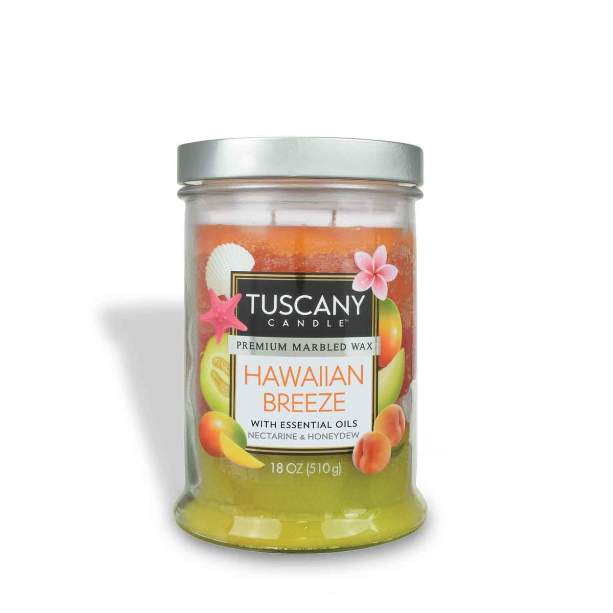 Tuscany Candle Candle, 18-Ounce, Orange, Red, Lime green