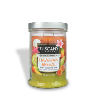 Tuscany Candle Candle, 18-Ounce, Orange, Red, Lime green