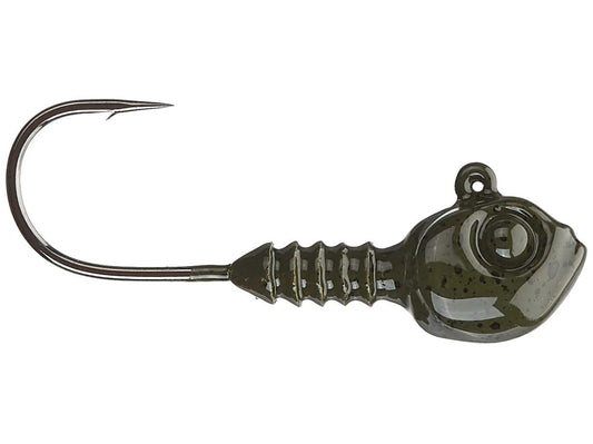 Dirty Jigs Tackle Matt Stefan Guppy Head Jig, Size 1/8 oz, Green Pumpkin