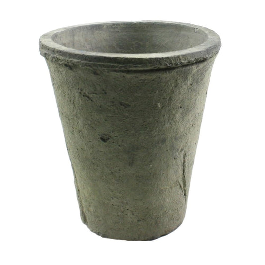 HomArt Rustic Terra Cotta Rose Pot, Small, Moss Grey, 1-Count