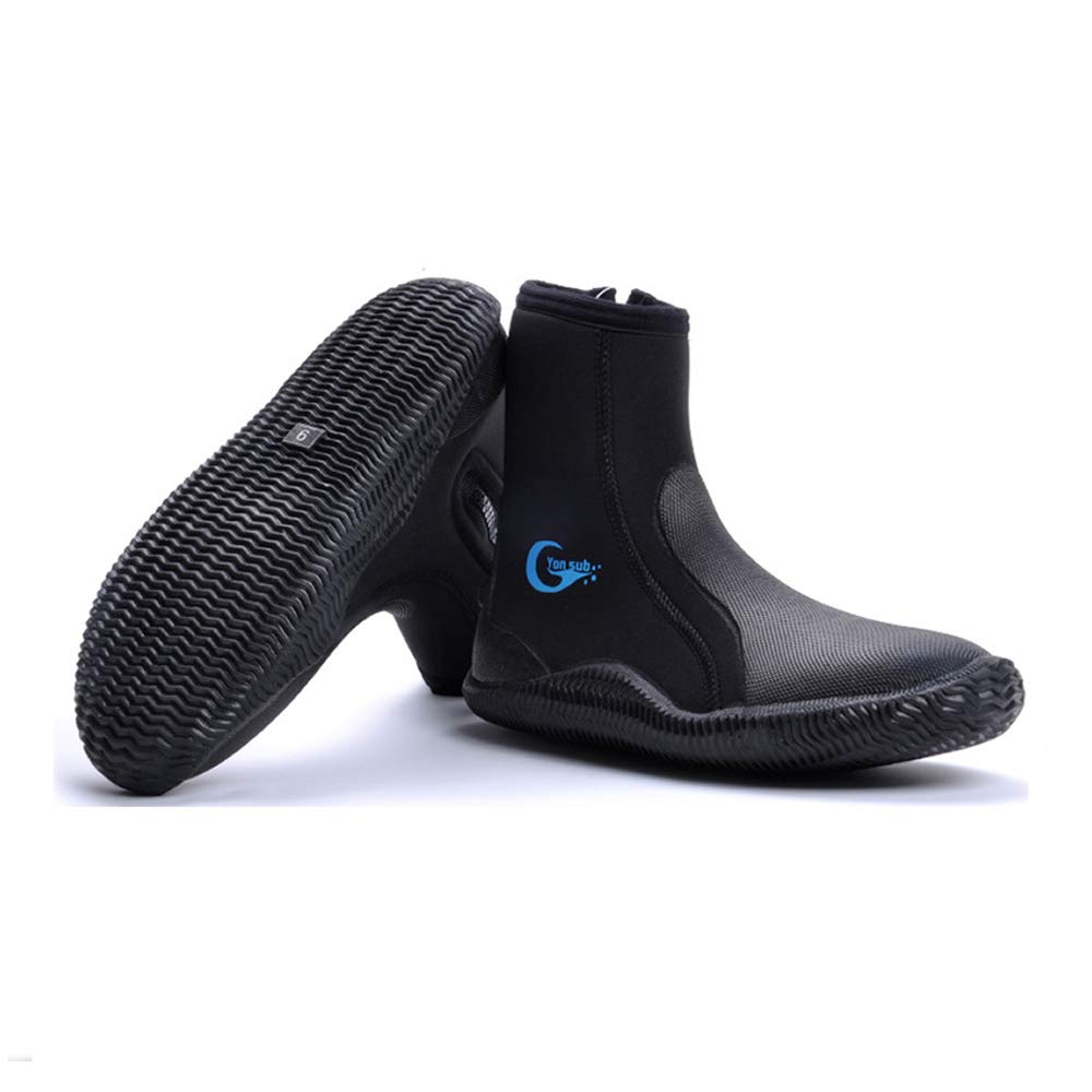 yonsub Wetsuit Booties-¬†Surf Booties Men Women¬†-Neoprene Shoes with Puncture Resistant Sole 5mm for Watersports Beach Boat AKE Mud Kayak and More (5, 9)