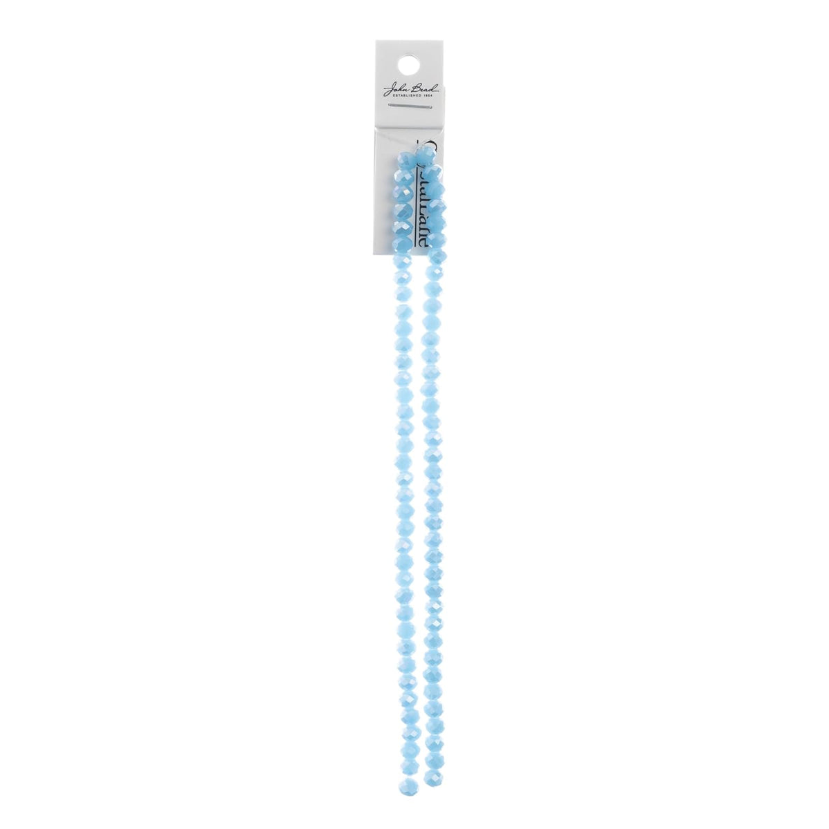 John Bead Craft Bead, 4mm x6mm, Opaque Blue AB