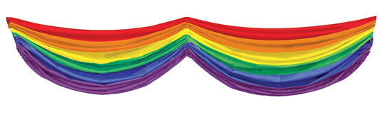Beistle Rainbow Fabric Bunting
