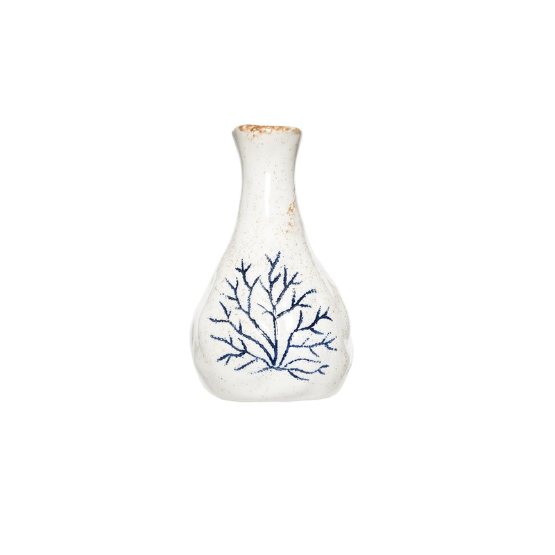 Beachcombers Ceramic Coral Vase, 6.69-inch Height, Tabletop Decoration