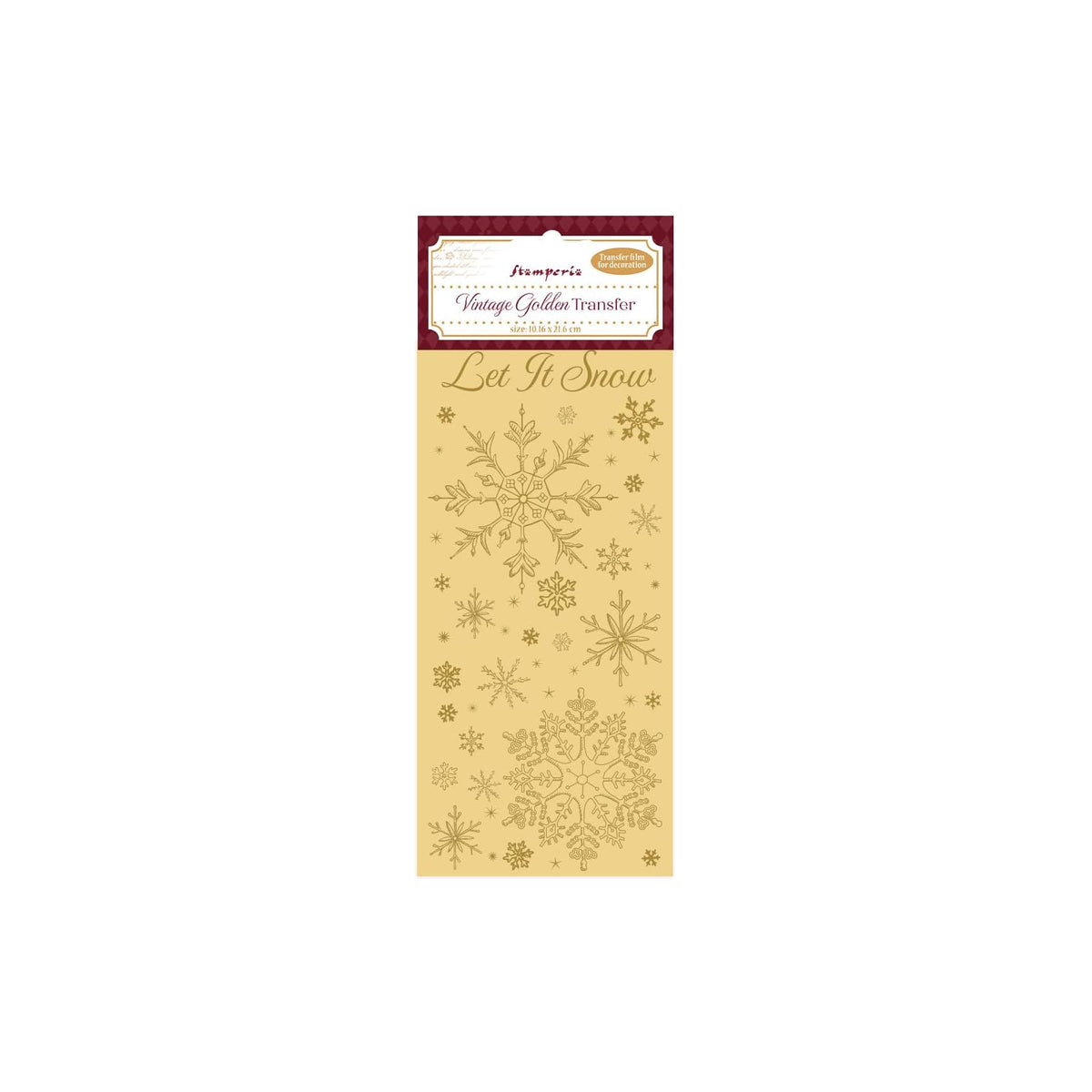 Stamperia Sticker Decal, 10cmX21cm, Golden