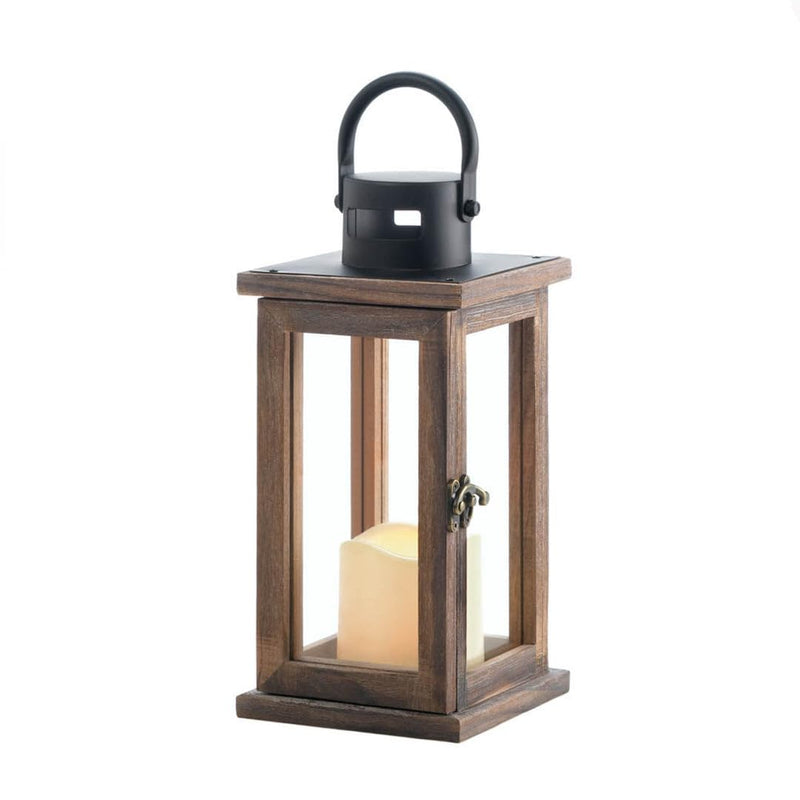 Zings & Thingz 57074115 Small Bluff Heights LED Candle Lantern, Brown